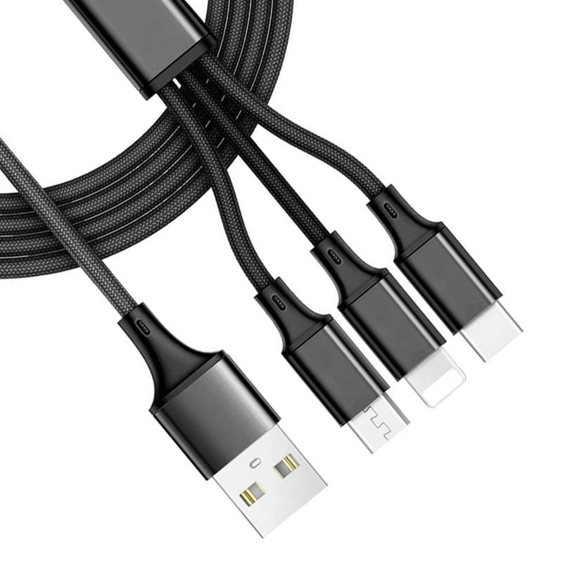 For Galaxy S20/S21/FE – 3-in-1 USB Cable Power Cord Charging Wire USB-C