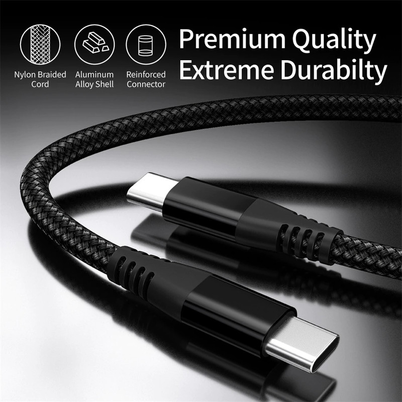 3/6/10FT Lot 60W Braided USB C Type-C Fast Charging Cable Data SYNC Charger Cord gallery