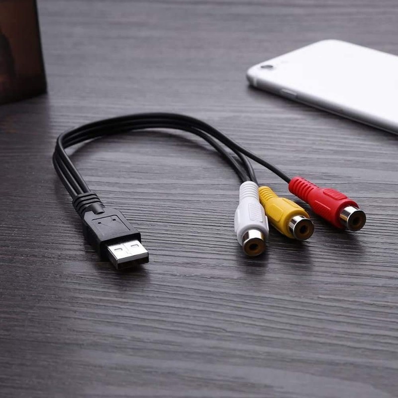 USB 2.0 Male to 3 RCA Female Cable – Superior Signal Quality for AV Devices gallery