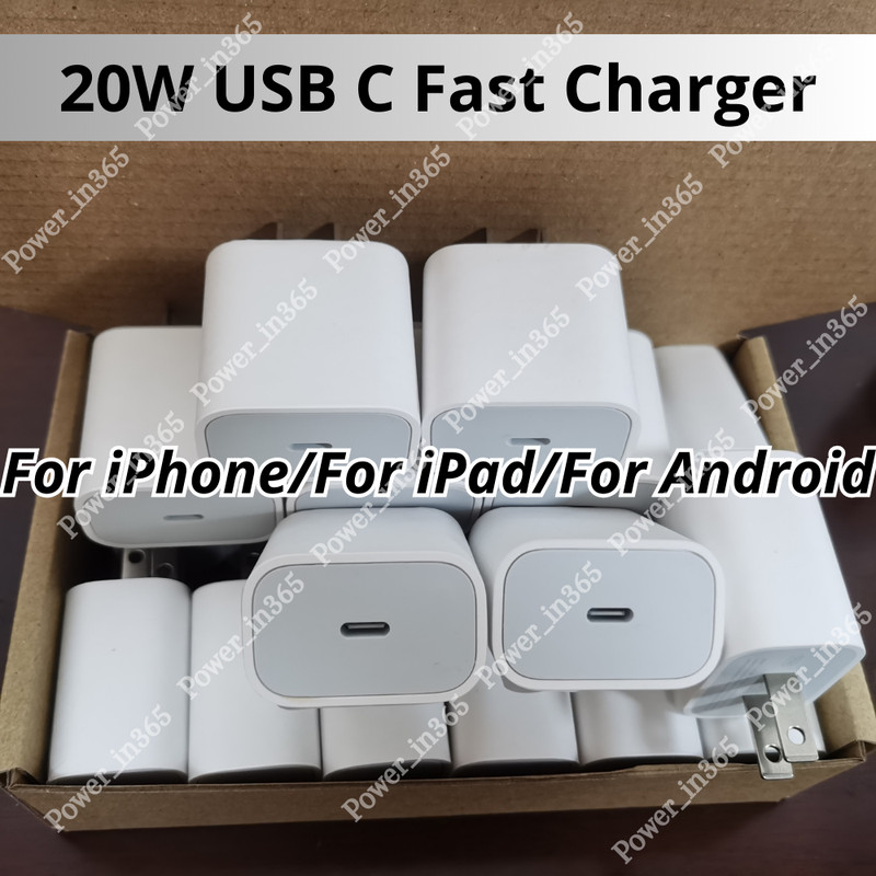 For Android iPhone iPad 20W USB Type C Power Adapter Fast Charger Cube Block Lot