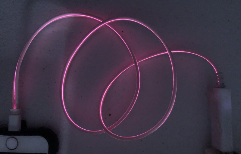 EL-FLOW VISIBLE LIGHT-UP SMART led USB charger cable for iPhone X 8 7 5s 6 plus gallery