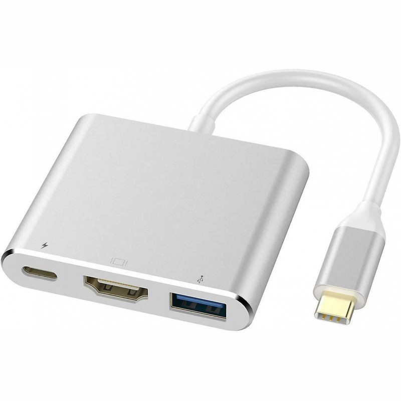 USB-C TO 4K HDMI ADAPTER HDTV USB TYPE-C HUB PD CHARGER PORT for PHONES TABLETS