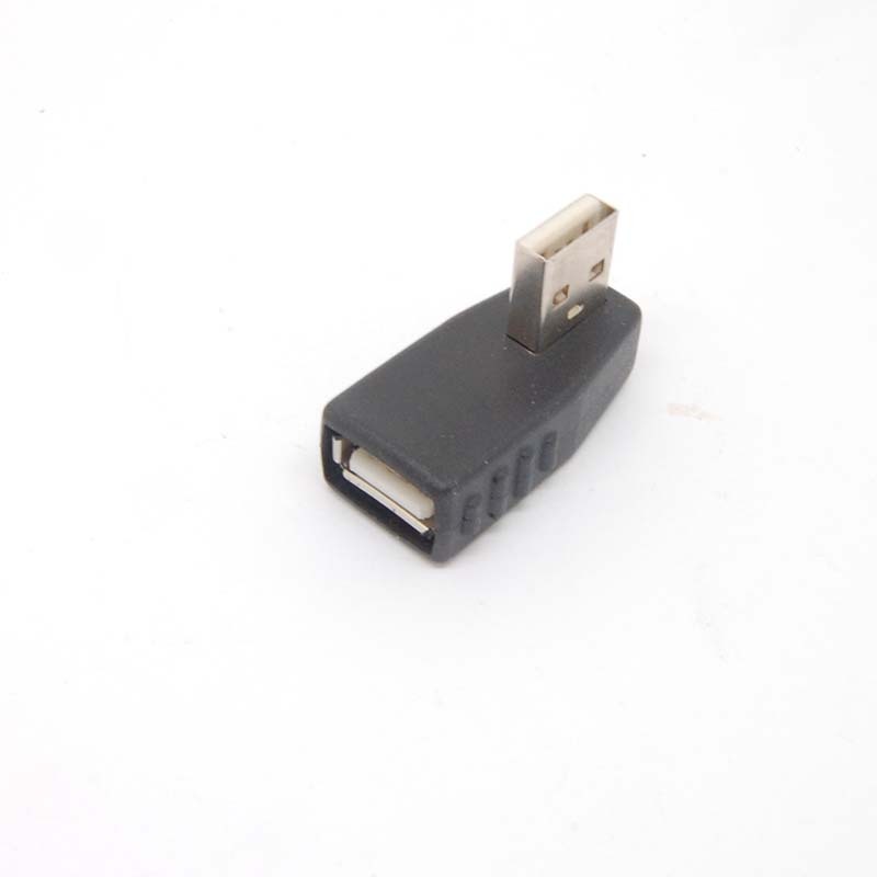 10pcs USB 2.0 Type A Male to Female Extension Cable 90 Left Angle Adapter Plug gallery