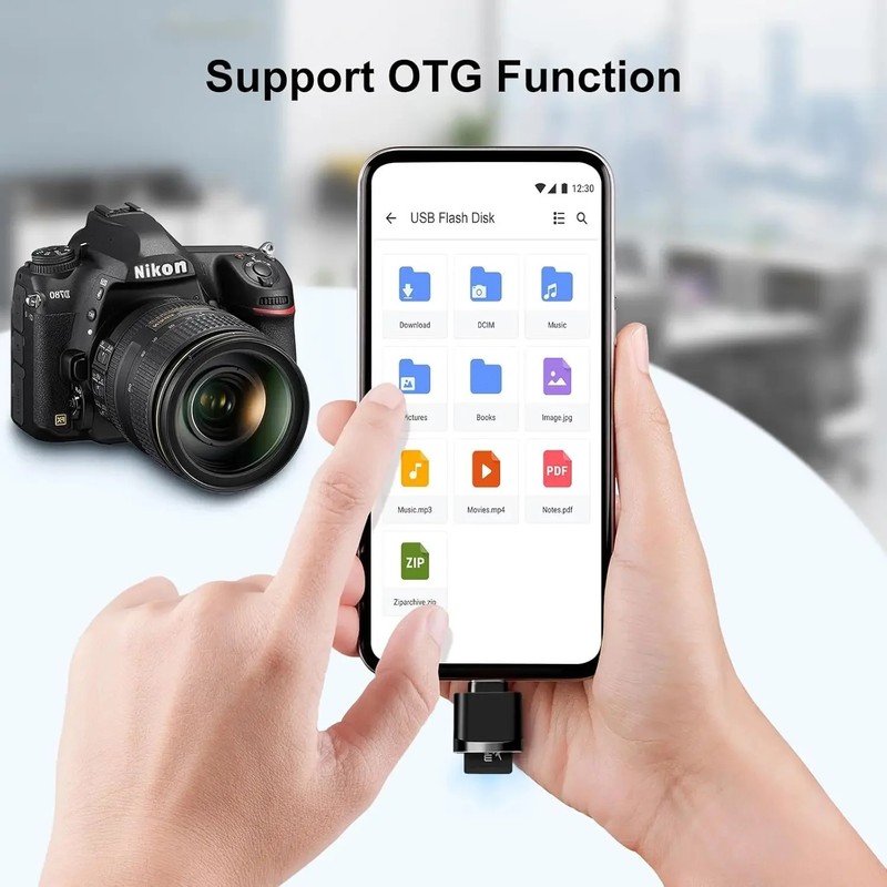 Type C To Micro SD TF Card Reader OTG USB Adapter Converter For Samsung Phone gallery