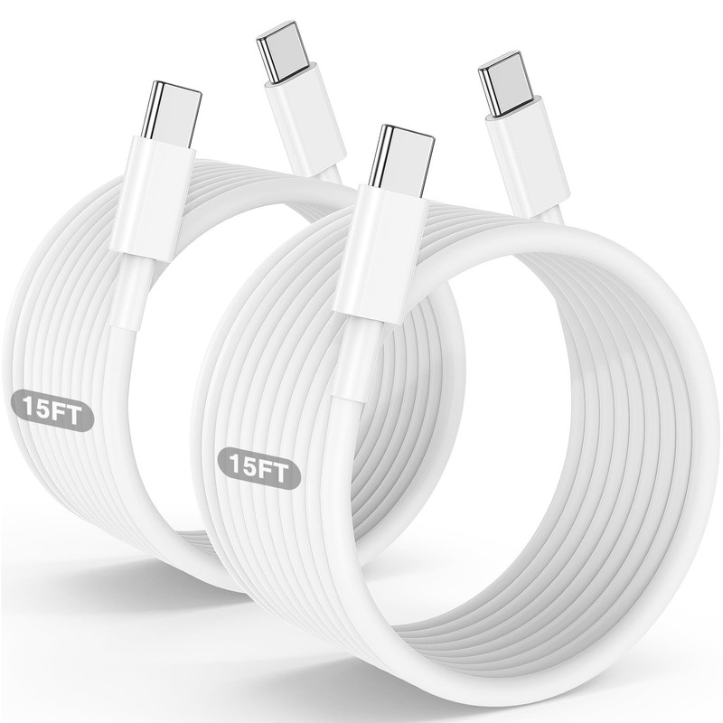 Extra Long USB C to USB C Fast Charging Cable 15ft, Type C to C Charger Cord …