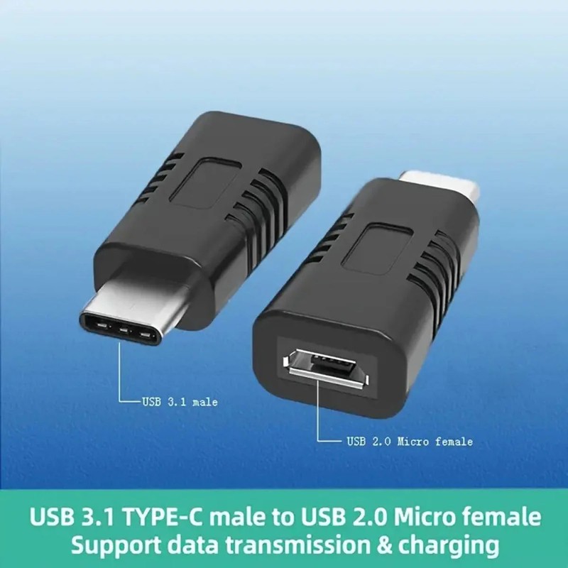 Micro USB to Type for PC Laptop (Black) gallery