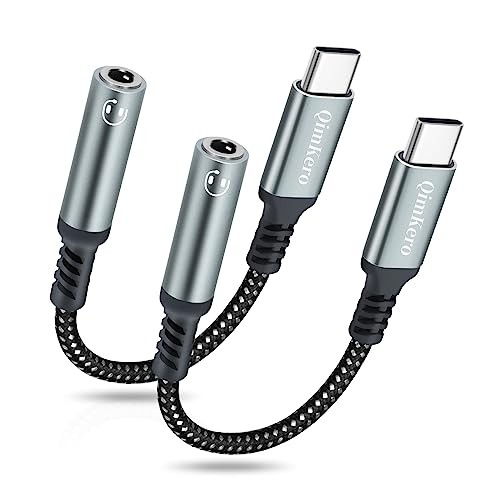 2 Pack USB C to 3.5mm Aux Audio Adapter for Phone gallery