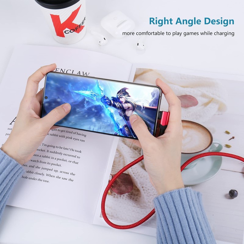 Right Angle USB C Cable 3ft, 100W 10Gbps USB-C to USB-C 3.1 Gen2 PD Fast Char... gallery