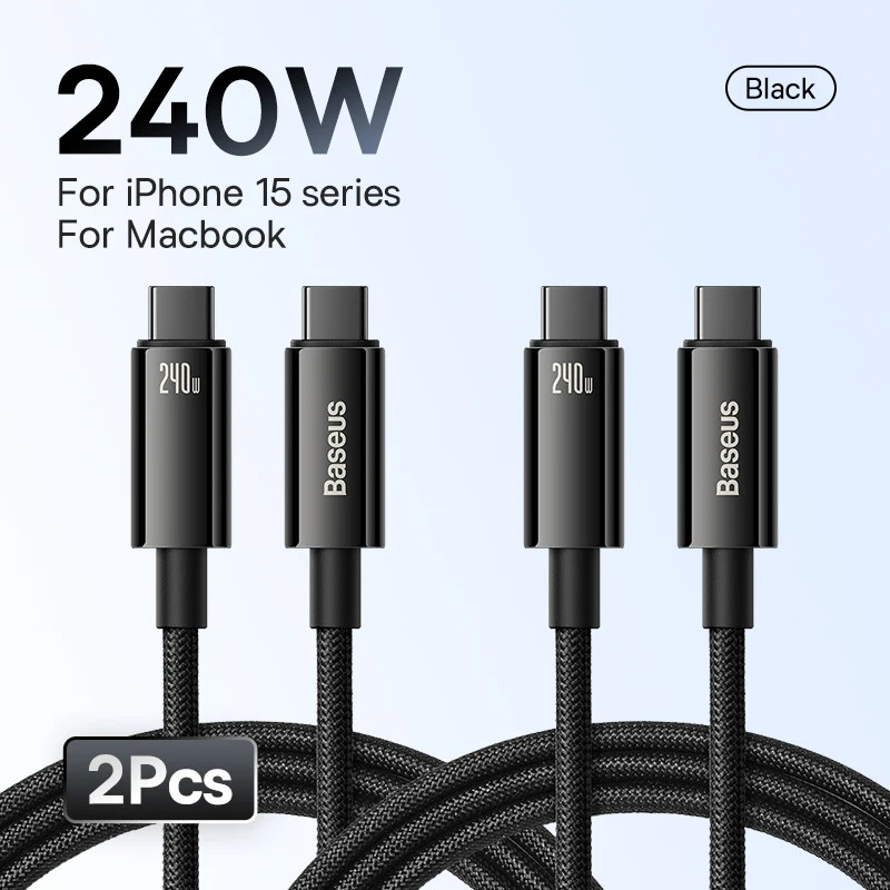 240W USB-C Fast Charging Cable for iPhone 17 MacBook Samsung Xiaomi gallery