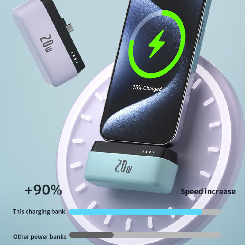 5000mAh Portable Power Bank 20W Mini Battery Charger For iPhone 15 14 12 Android gallery