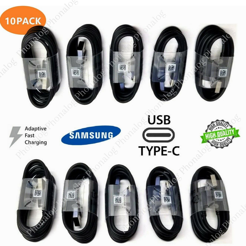Lot of 10 Wholesale USB Type C Cable Samsung S10 A20 Charger Charging Cord Bulk