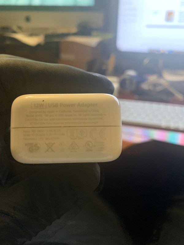 Genuine OEM 12W Power Adapter Compatible with Apple iPhone, iPad , Mac, iPod