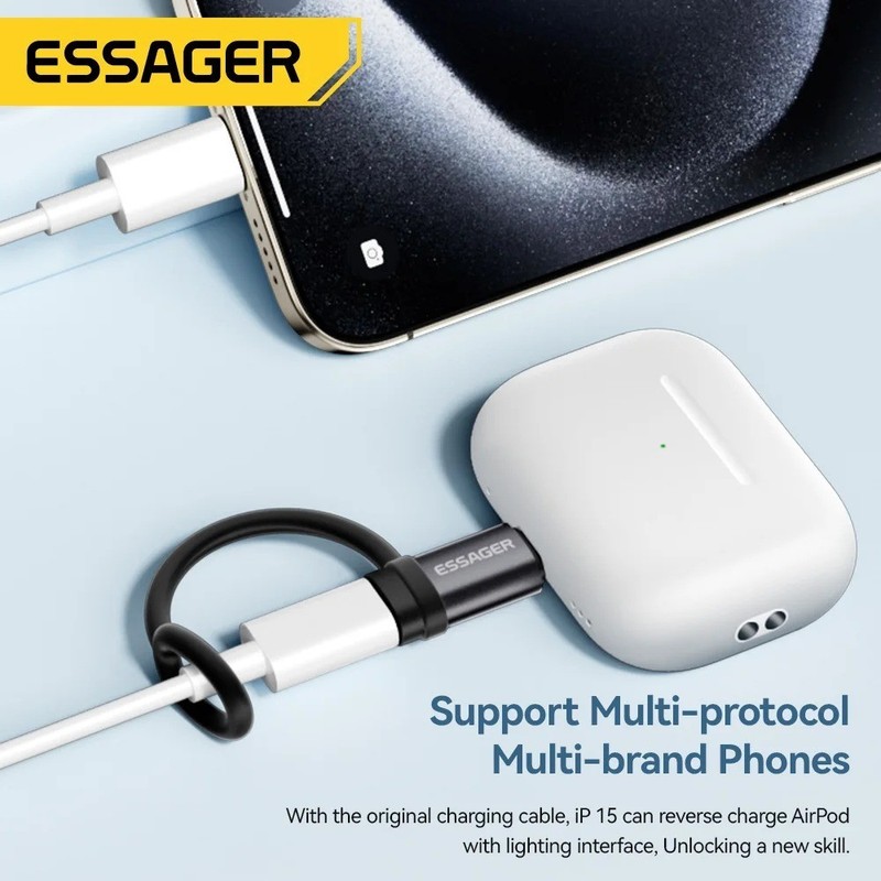 USB C Female to iOS Adapter 3A Fast Charging OTG Converter Cable 1PC New gallery