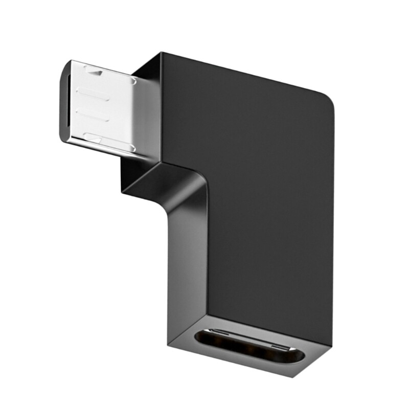 90 Degree Left Right Angled Micro USB Male To Type C Female Adapter Connector gallery