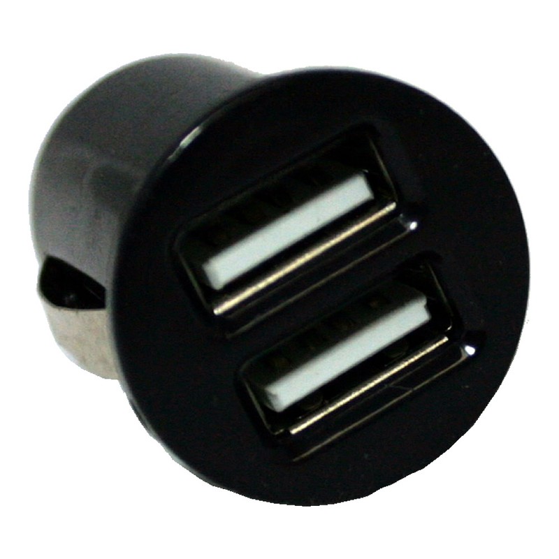Power Dual 2 Port USB Mini Bullet Car Charger Adapter BLACK ~US SELLER gallery