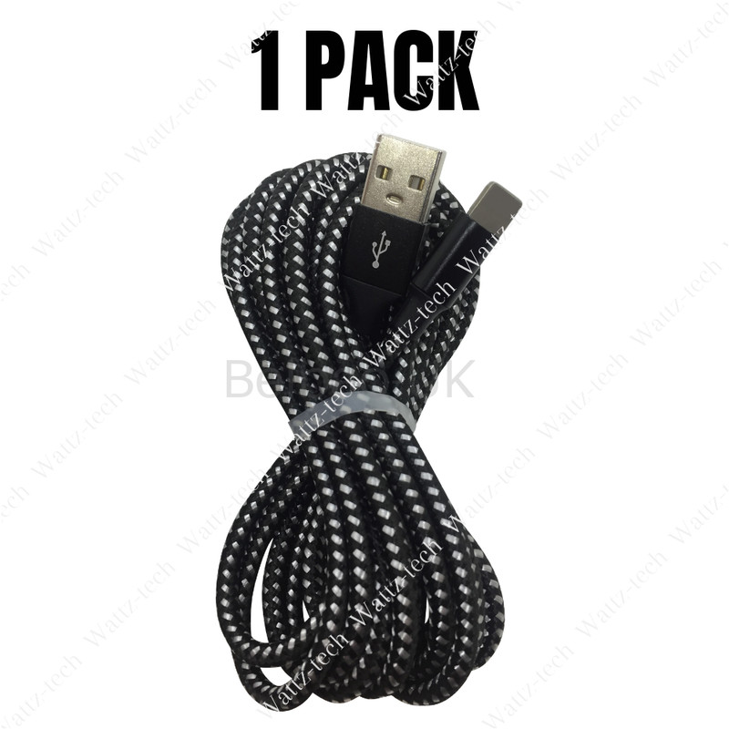 10Ft/3M USB Charger Cable Heavy Duty For iPhone 14 13 12 11 XR iPad 8 7 Cord Lot