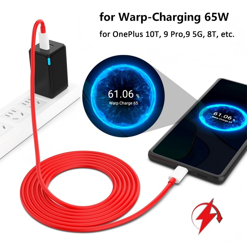 USB-C to USB-C Cable for OnePlus 10T 6.6FT, 2-Pack Type C Cable for Warp-Char... gallery