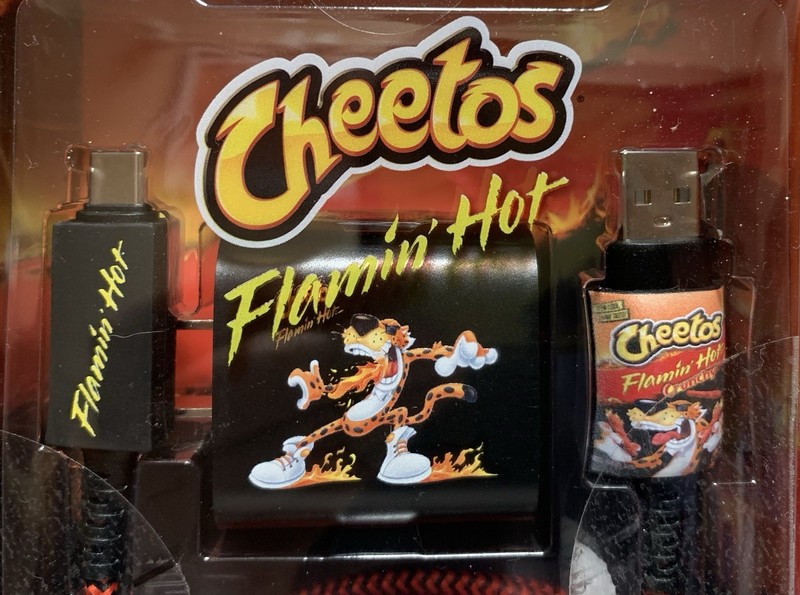 NEW Cheetos Flamin' Hot Power Bundle 4ft USB-A to USB-C Cable & 20W Wall Charger gallery