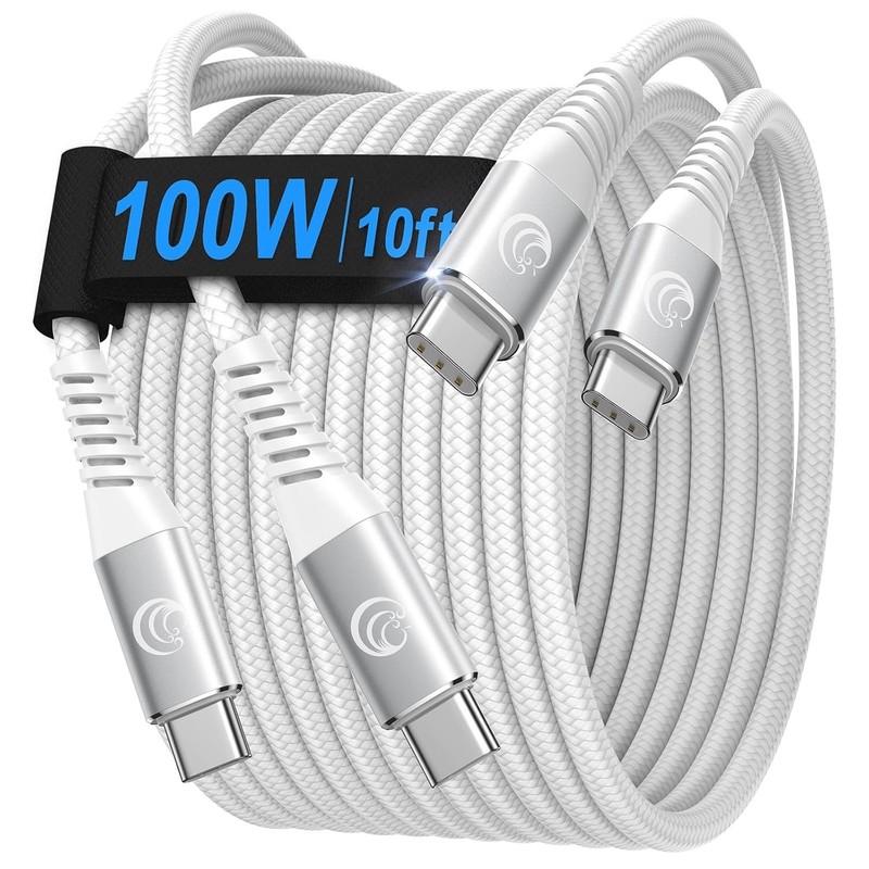 MFi Certified 10ft USB C to USB C Charging Cable [2-Pack] - Fast & Eco-Friendly gallery