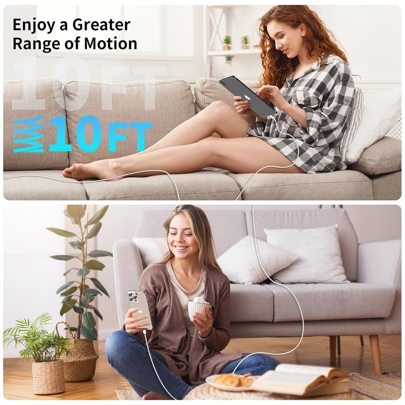3x Original Carga Rapida USB-C De 100W Cable 10FT Cargador Para iPhone 14 13 12 gallery