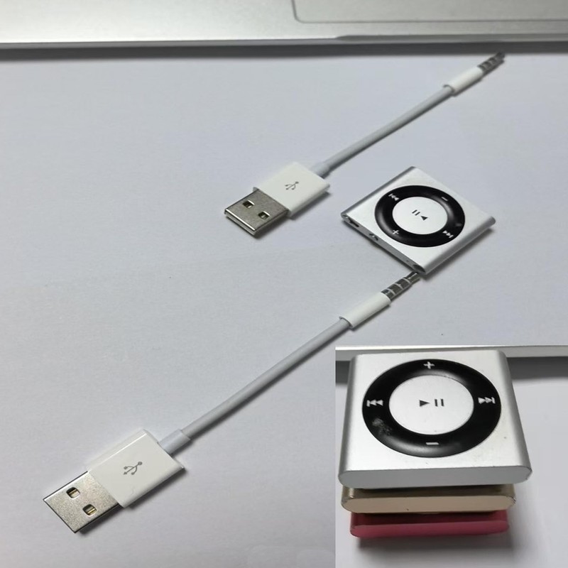 iPod Shuffle Charger Cable USB Data Sync Cable 2-Pcs White for Travel gallery