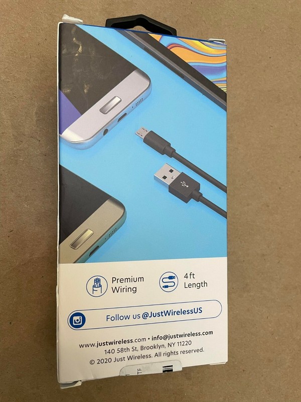 Just Wireless 4ft Micro USB Connector Cable - Black gallery