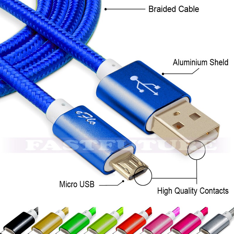 LOT of 100 - (Micro USB to USB-A) Cable usb data sync cable cord 1",3", 6",10" gallery