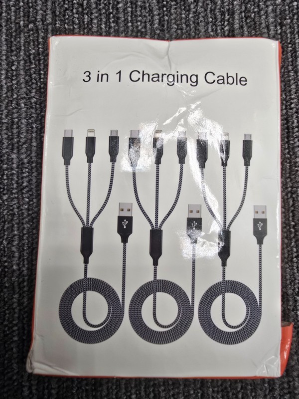 (QTY 3) High Quality 3 in 1 USB Charging Cable Phone Charger Cord gallery