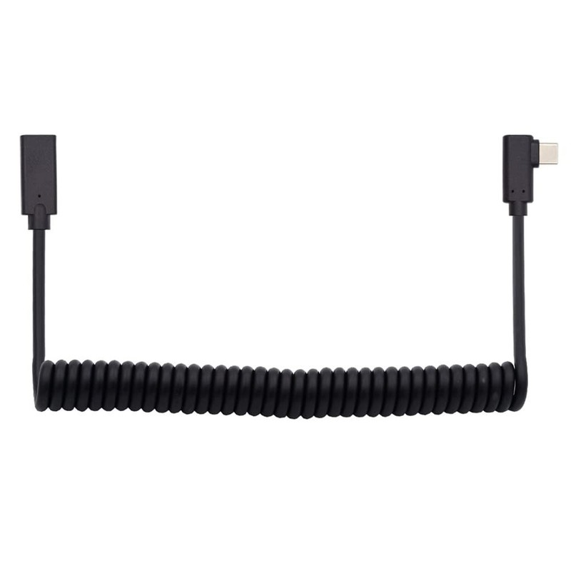 Stretch Coiled TypeC Male Micro To Female PC Gaming Keyboard Mouse Extender