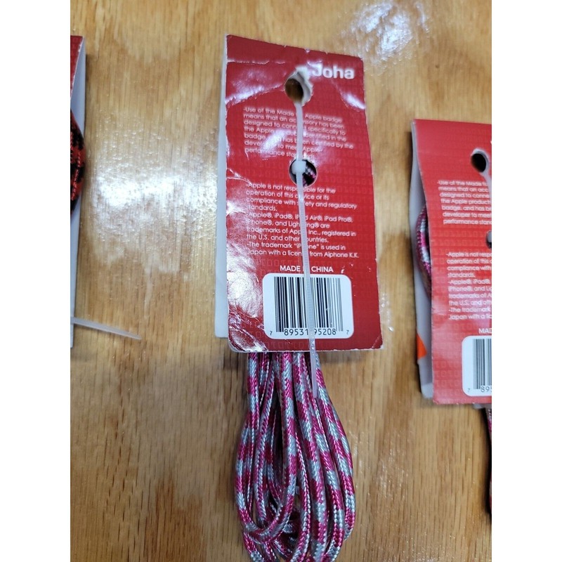 10 FT Heavy Duty Braided USB Charger Cable Cord iPhone 14 13 12 11 X 8 7 gallery