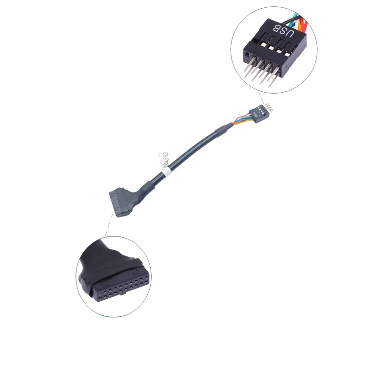 4Pcs USB 3.0 Header to USB 2.0 Motherboard Adapter Cable, 19 Pin USB3.0 Femal... gallery