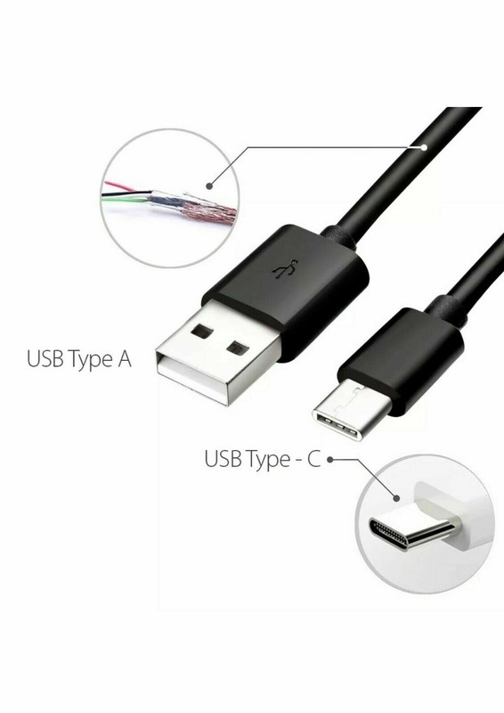 Lot 1000 USB-C Type-C 3.1 Connector Data Sync Charger Charging Cable Cord Black