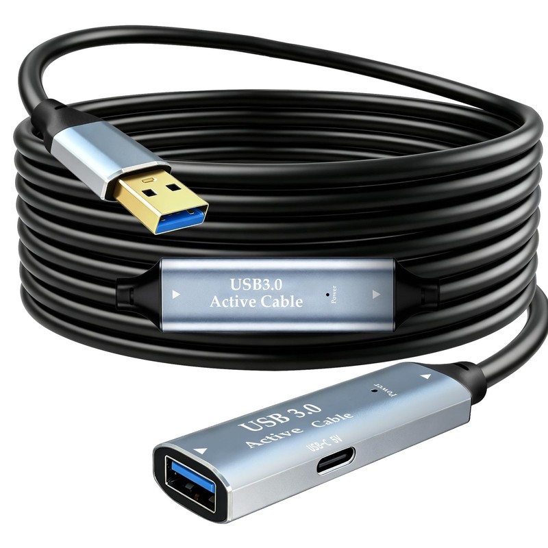 USB 3.0 Active Extension Cable 50Ft,Type A-Male to A-Female Extender Cord wit…