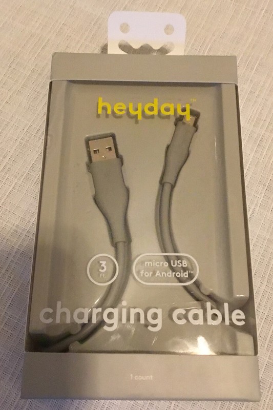 Heyday 3 ft Micro USB for Android Charging Cable Gray New