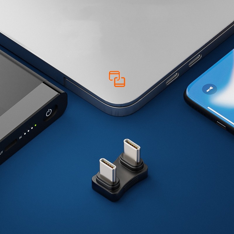 U Shape USB Type C Male to Male USB C Adapter Converter PD65W Fast Charging gallery