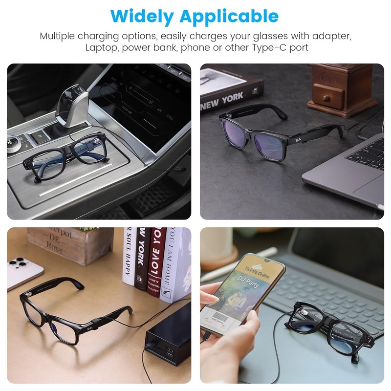 Charging Cable for Ray-Ban Meta Wayfarer Type-C Clip Charger gallery