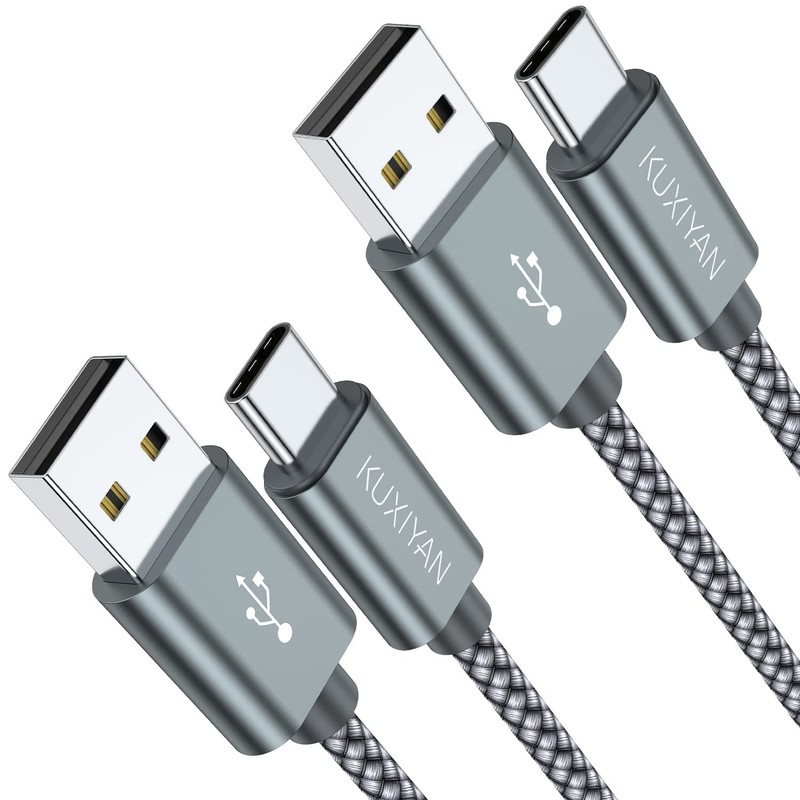 USB Type C Cable,(2-Pack 3FT) USB C Charger Cable Car Carplay Cable Nylon Bra…