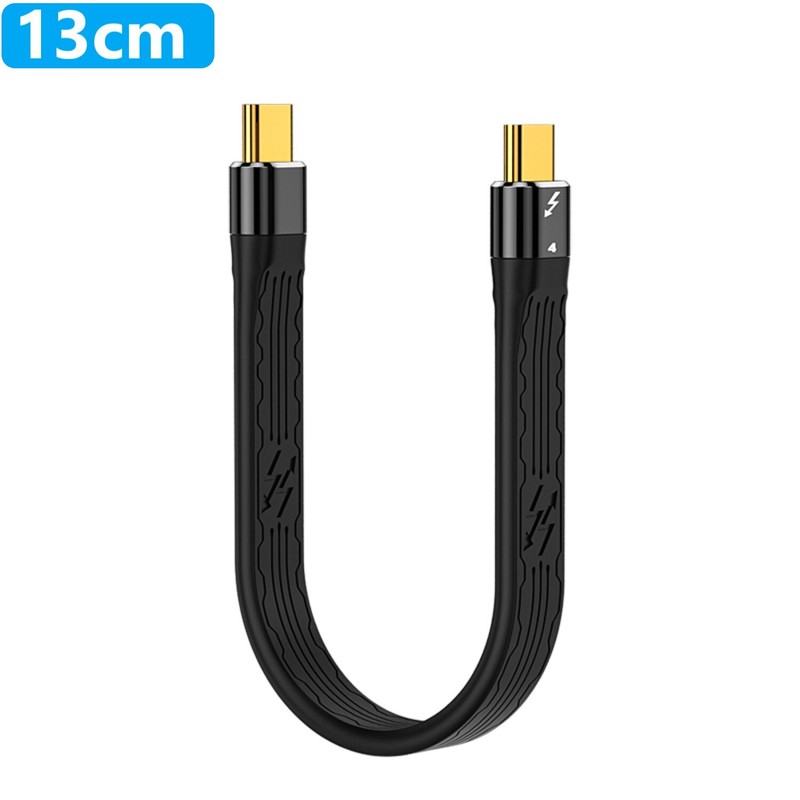 13cm/22cm USB C 100w 40Gdps 8K video sync charger FPC cable charging converter