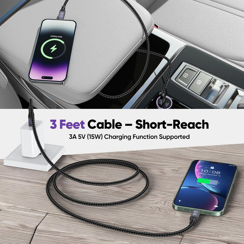 Android Auto USB Cable 3FT, Car Carplay Cord, USB Type C 3.2 Gen2 10Gbps Data Tr gallery