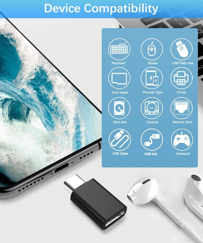 Elebase 4Pack USB to USB C Adapter with Type C Male to 3.0 Female Adaptor gallery