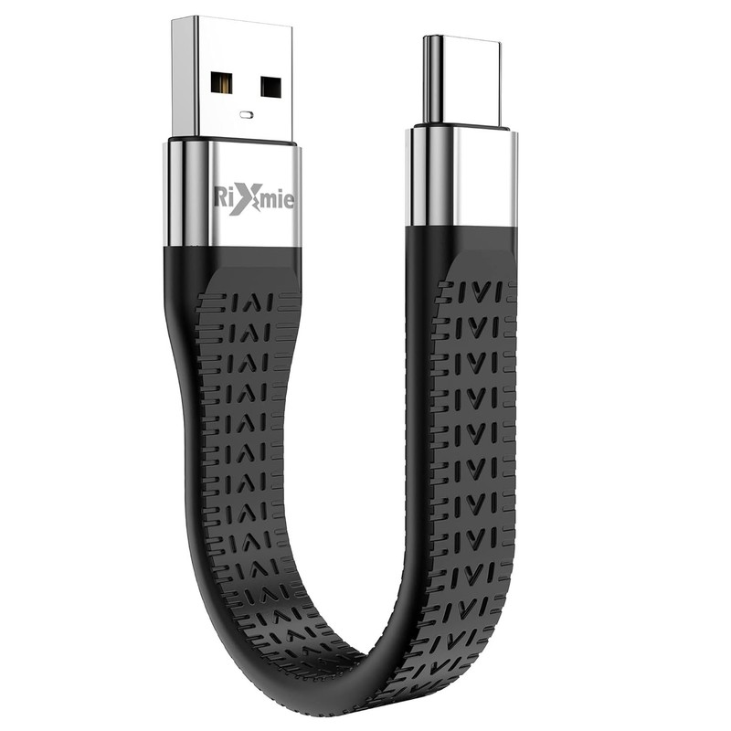 USB-A to USB-C Short Cable 5.5 Inch, Android Auto Car Cable, Fast Charging & ... gallery