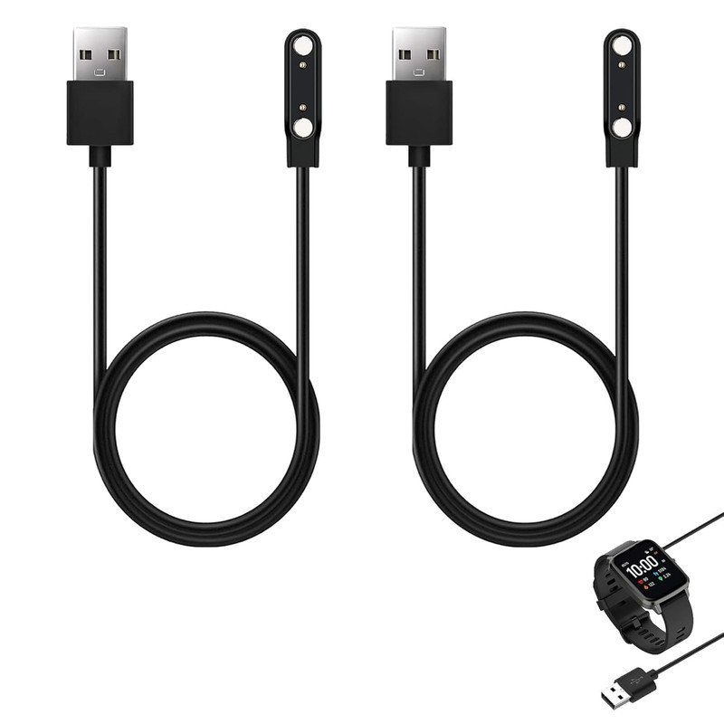 Magnetic Charger Cable 2 Pack 2 Pin 762mm for Smartwatch Fitness Trackers Smart