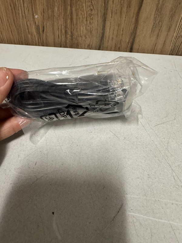 OEM RJ11 Telephone Cable 8120-8922 6P4C Modular Cord New Sealed Black gallery