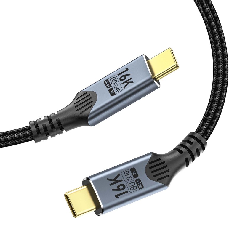 3.3 FT USBC To USBC Cable 80Gbps 240W PD Fast Charging 16K/8K/4K Video Cord