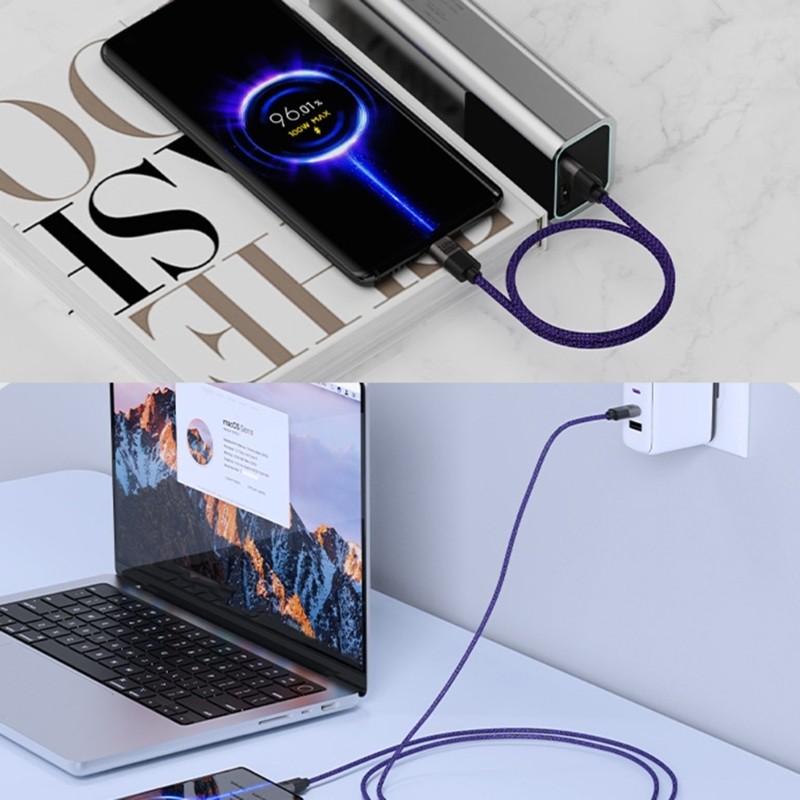 240W Power Delivery Quick Charge Cable for USB C Devices Nylon Braided gallery