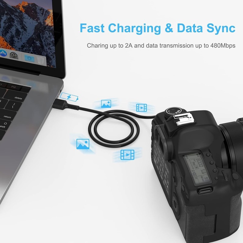 Versatile 3ft Mini USB Cable - Fast Charging & Data Sync for All Mini B Devices gallery