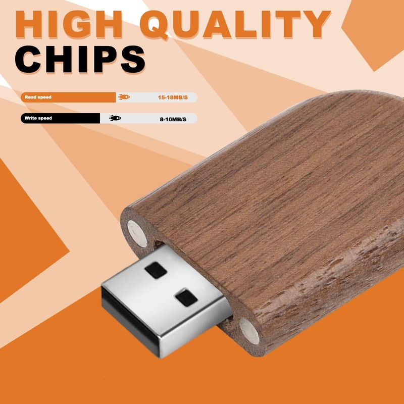 Novelty Wooden USB 2.0 Flash Drive 64GB Data Storage Memory Stick USB Stick E... gallery