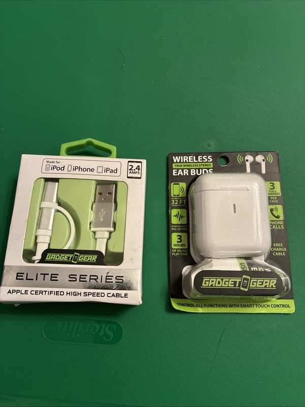 Gadget Gear Wireless Earbuds + Elite Series High Speed Cable