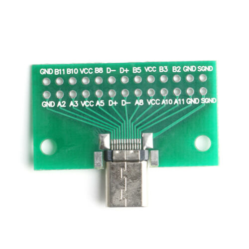 24P USB 3.1 Type-C Male Female Test PCB Board Adapter 2.54mm Connector Socket gallery