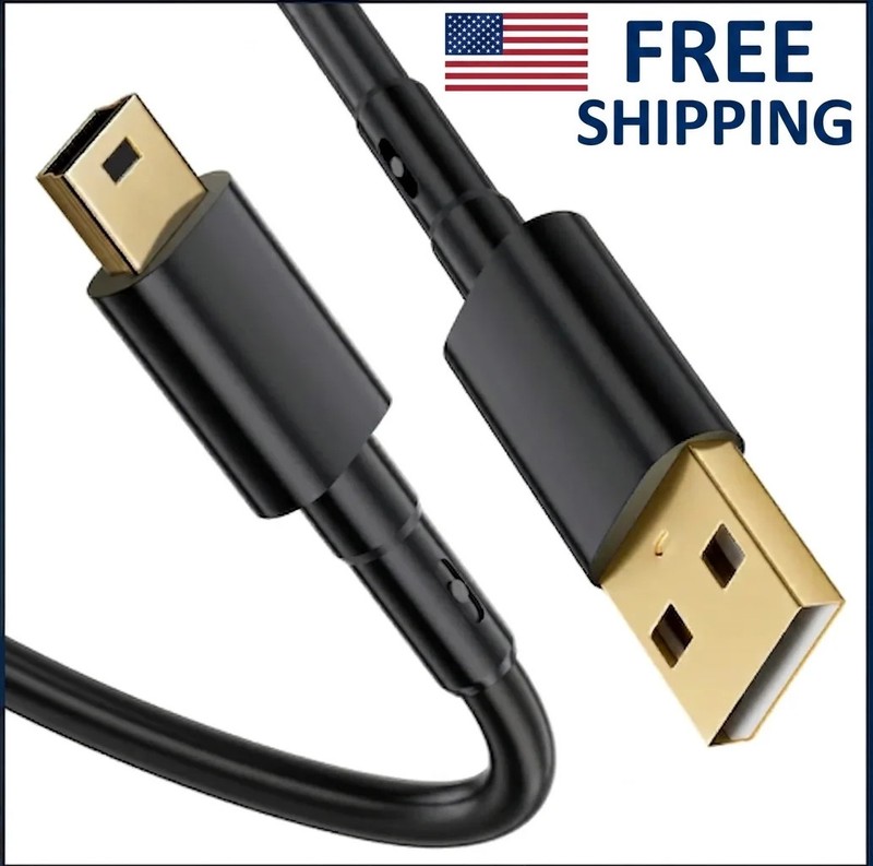 Mini USB Cable 3ft Type A to Mini B Data Sync Charging Cord Lead for Dash Cam PS